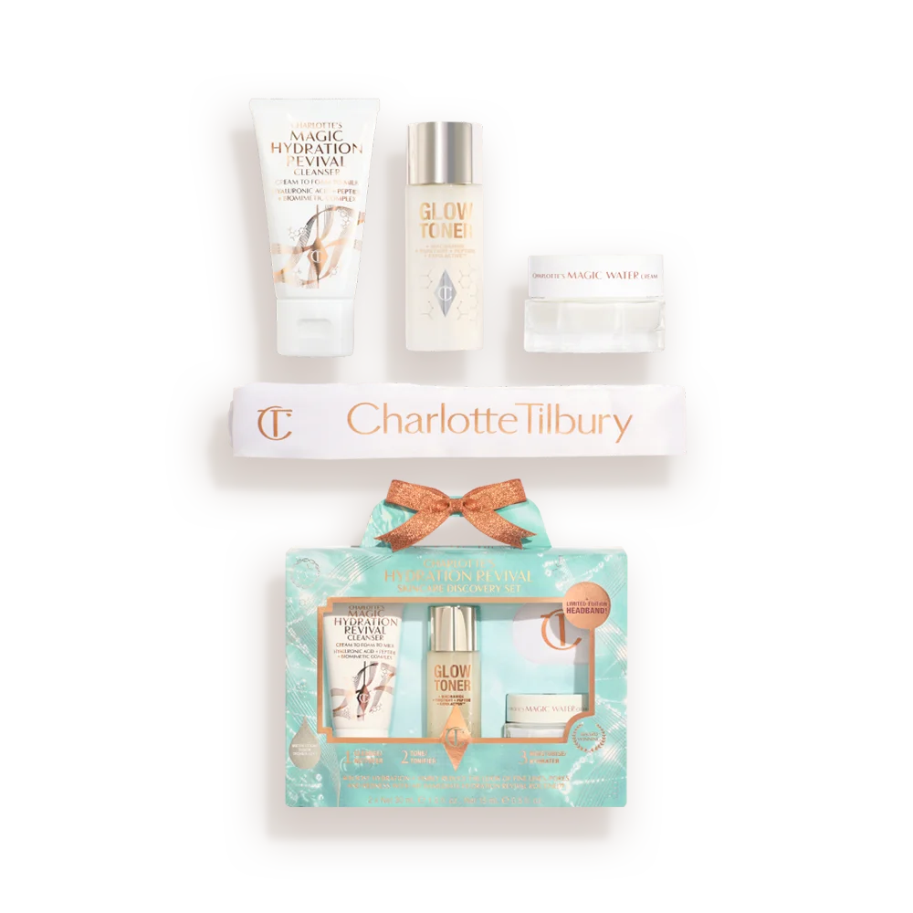 CHARLOTTE’S HYDRATION REVIVAL SKINCARE DISCOVERY SET TRAVEL SIZE SKINCARE KIT