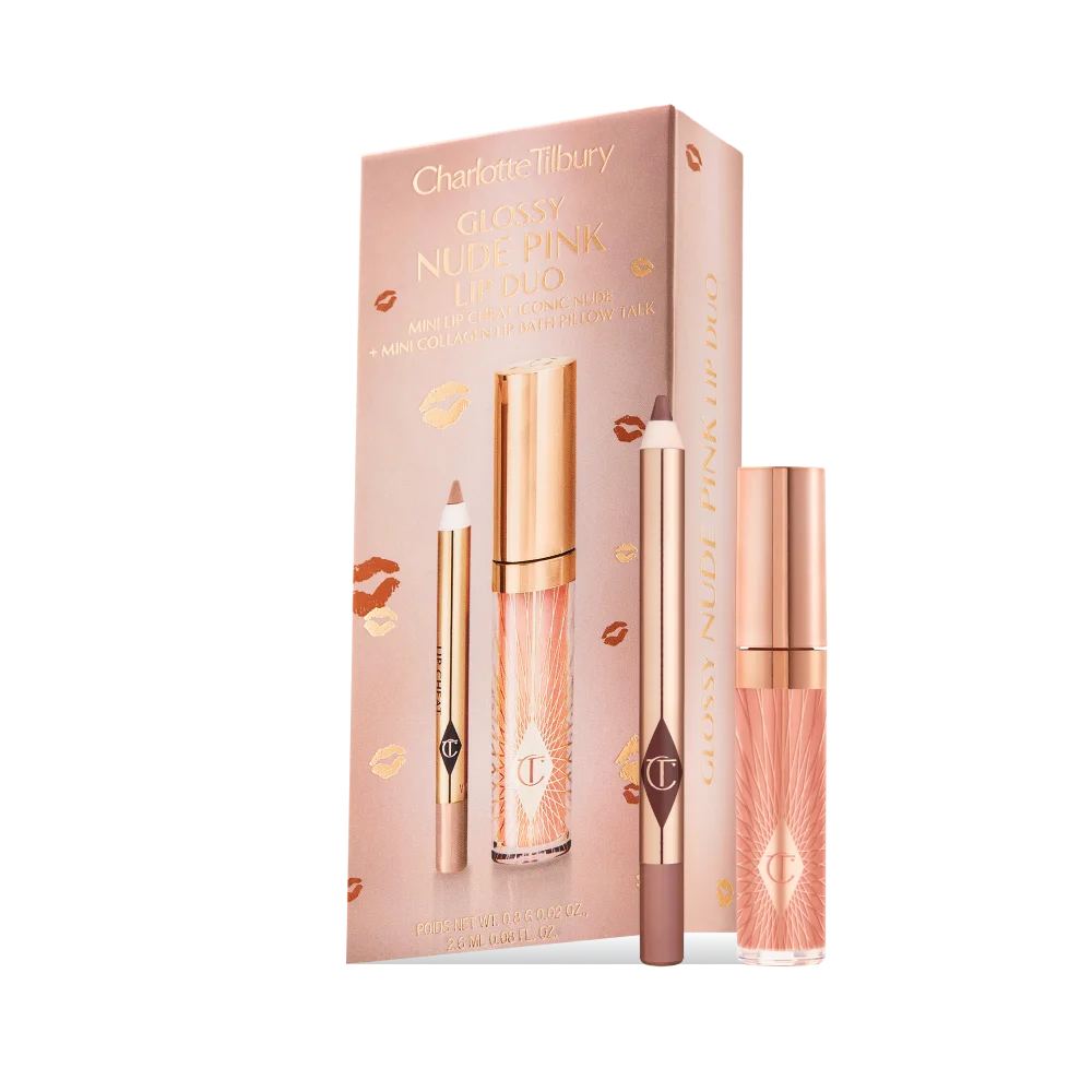 GLOSSY LIP DUO NUDE PINK