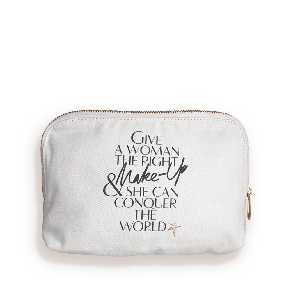 1ST EDITION MAKEUP BAG LIP PRINT CANVAS MAKEUP BAG